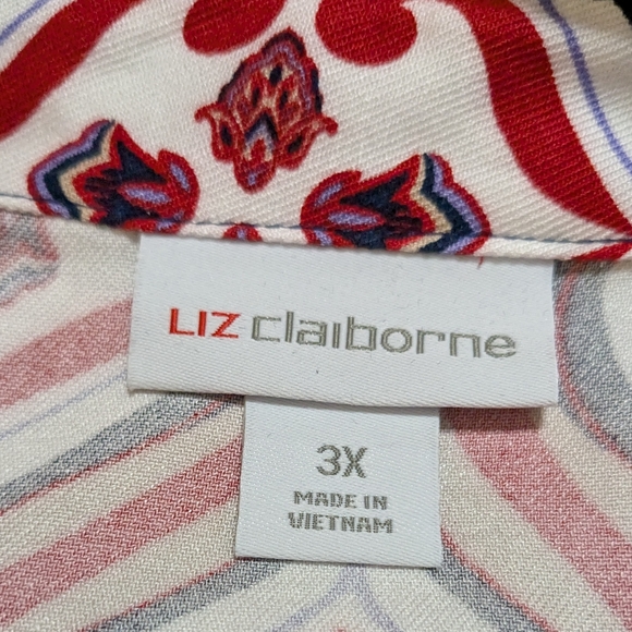Liz Claiborne 3X Sleeveless V Neck Blouse NWT - Picture 3 of 6